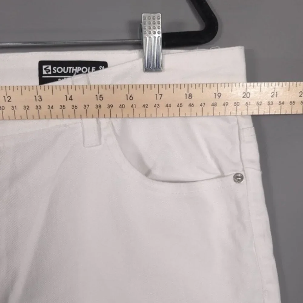NWT SOUTHPOLE Men’s Skinny Jeans White Cotton Stretch‎ Size 40x32